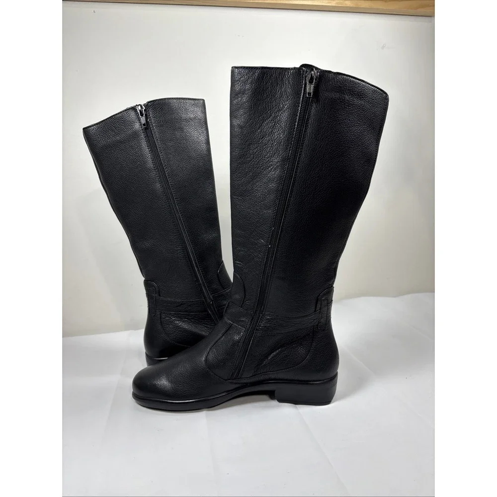 Naot Women Viento Knee High Boots 35/4-4.5 Black Leather Water Resistant Confort